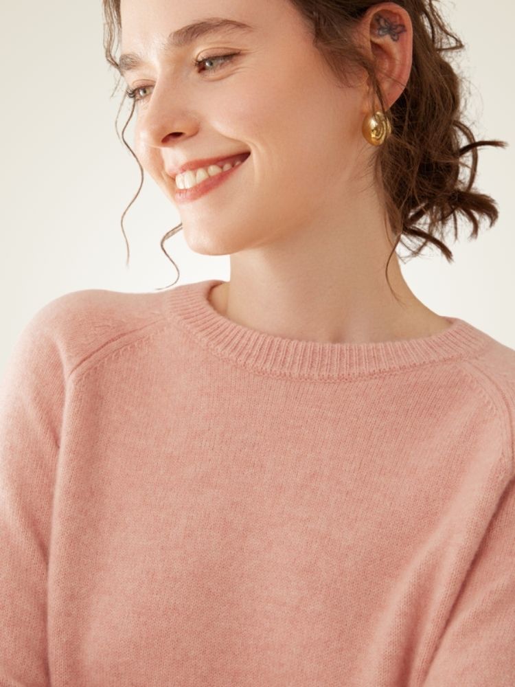 Yeloria - Raglan Sleeves Cashmere Sweater