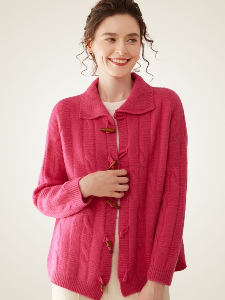Romelda - Cable Knit Cashmere Cardigan