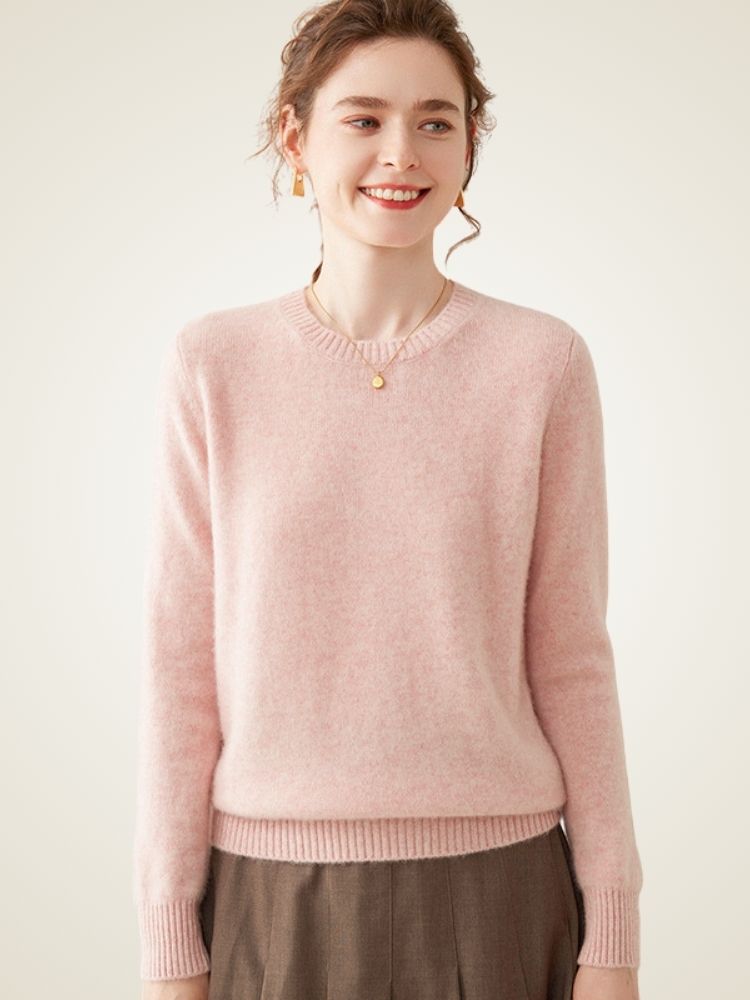 Calienna - Classic Crew Neck Cashmere Sweater