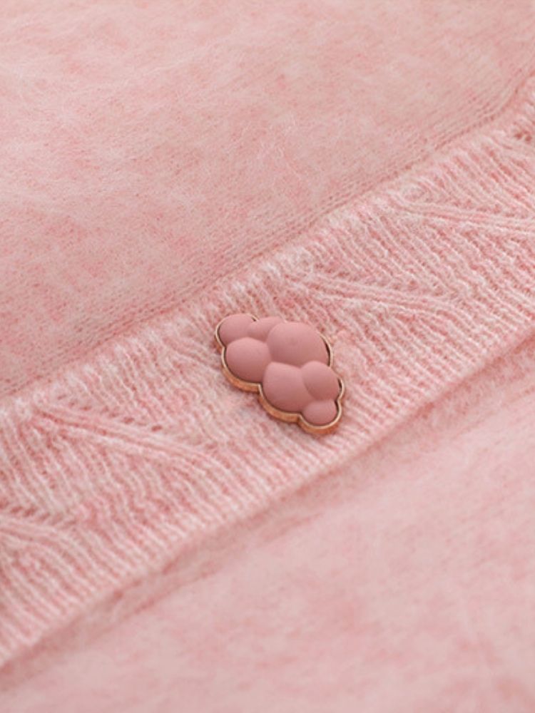 Mahalia - Cloud Button V-neck Cardigan