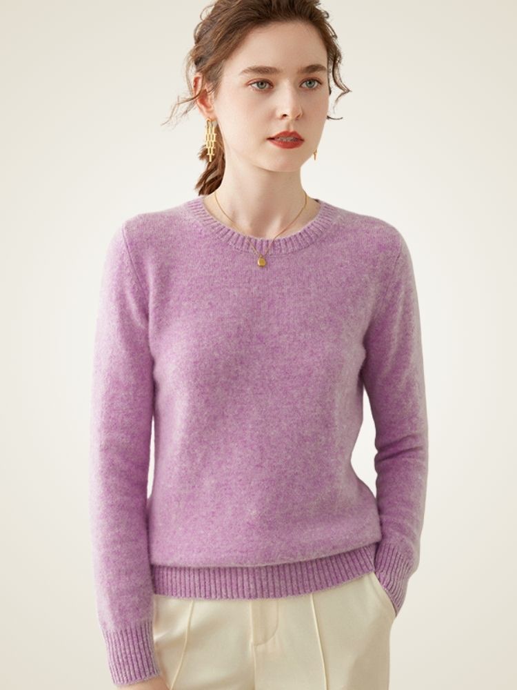 Calienna - Classic Crew Neck Cashmere Sweater