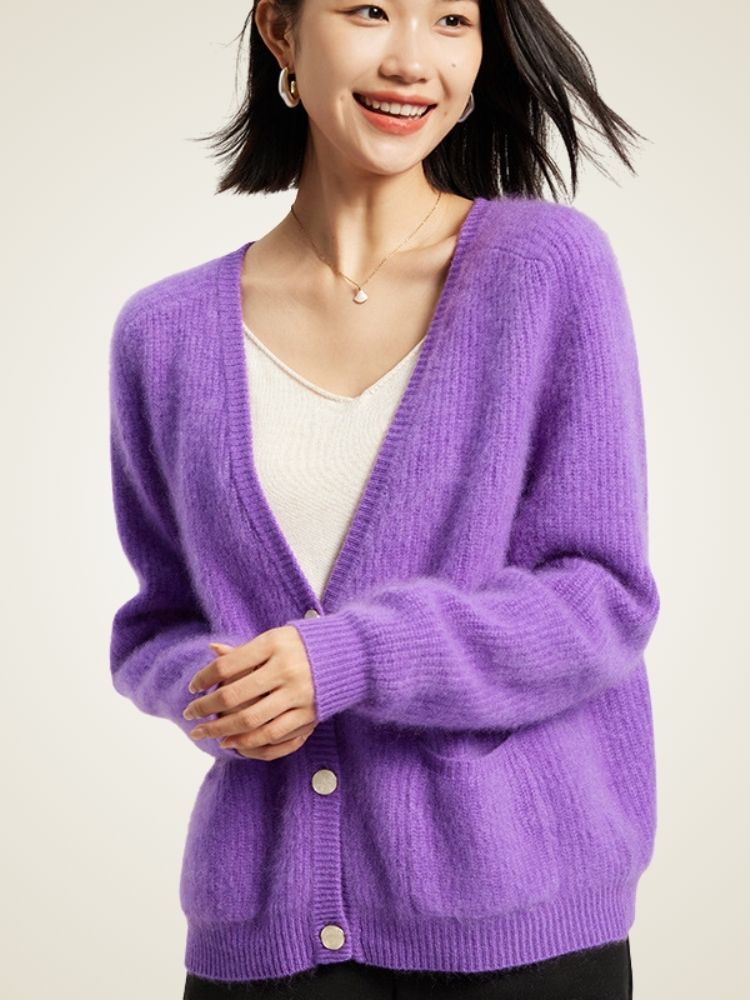 Maelis - Ribbed Cashmere Cardigan