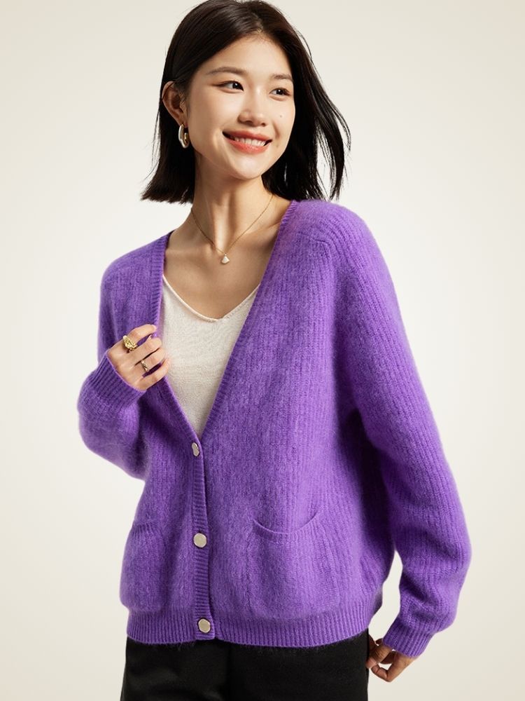 Maelis - Ribbed Cashmere Cardigan