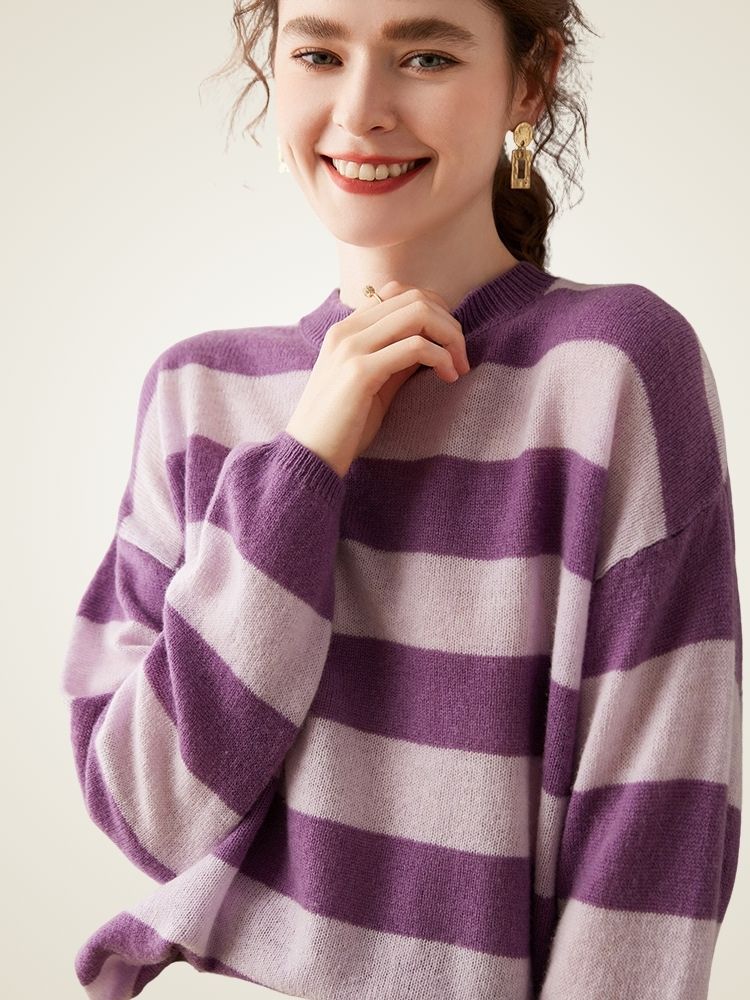 Olaria - Striped Cashmere Crewneck