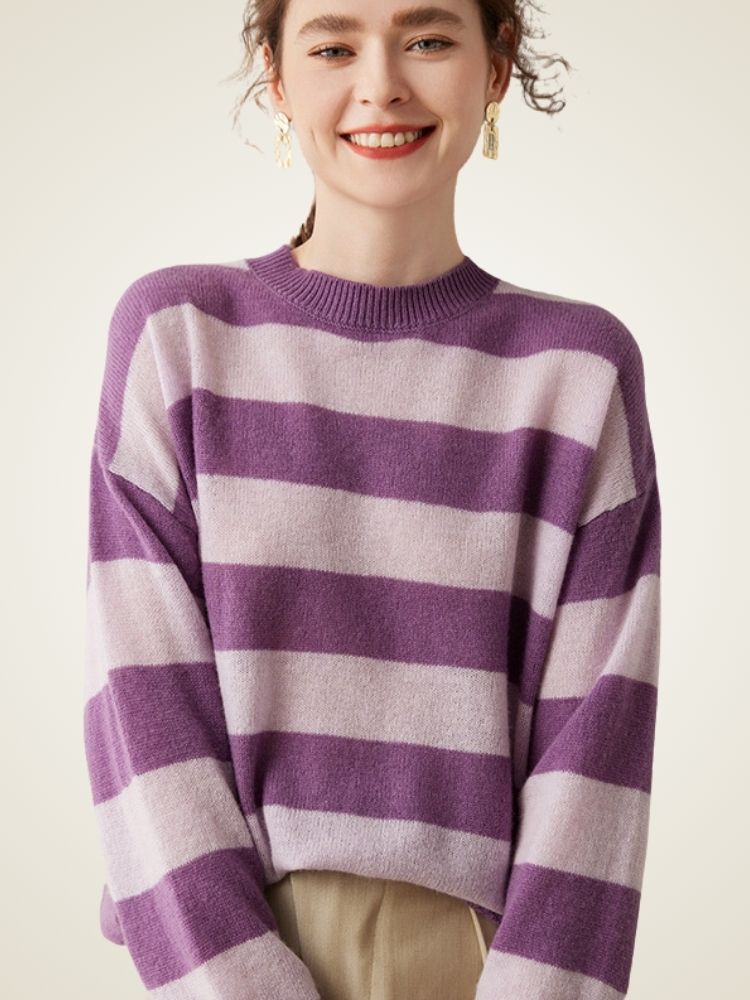 Olaria - Striped Cashmere Crewneck