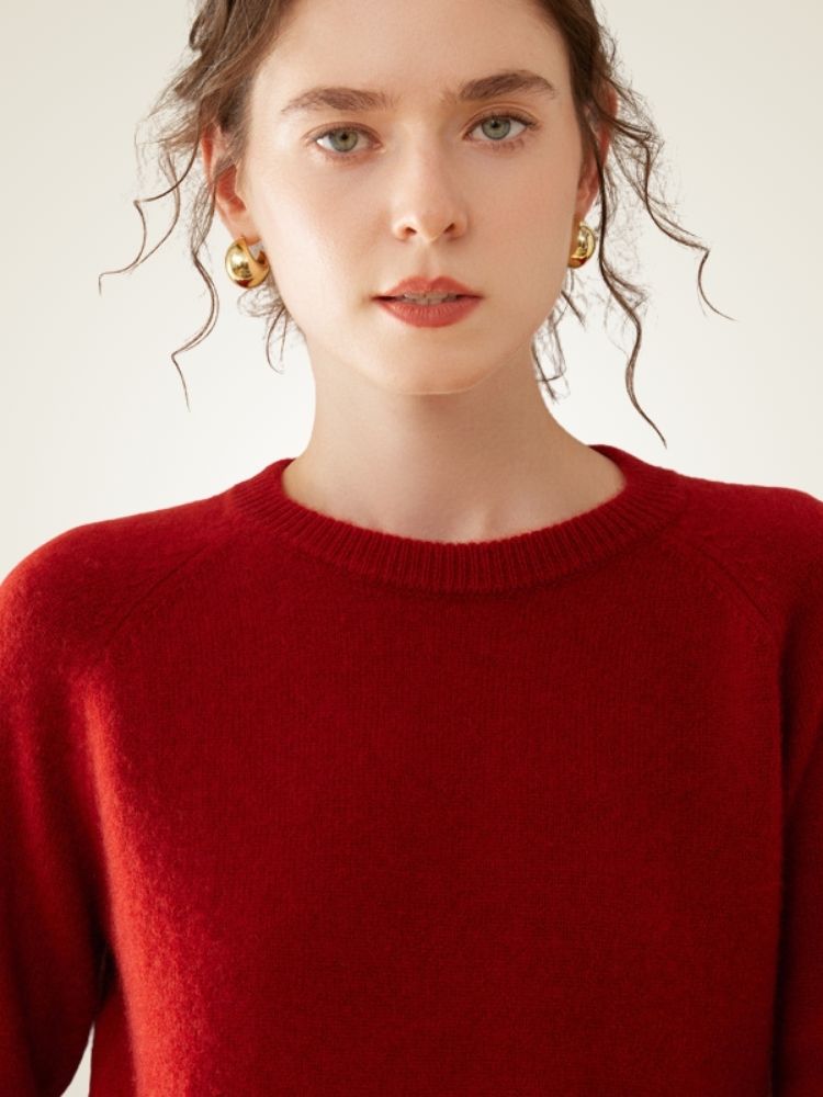 Yeloria - Raglan Sleeves Cashmere Sweater