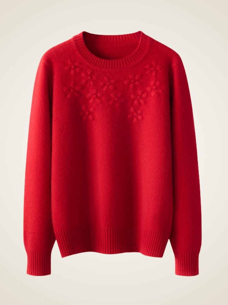 Rhiessa - Floral Cashmere Sweater