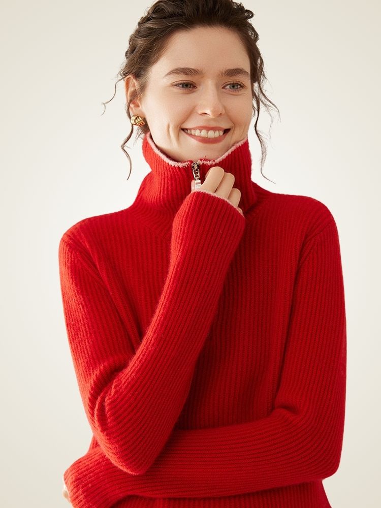 Opal - Half-Zip Cashmere Sweater
