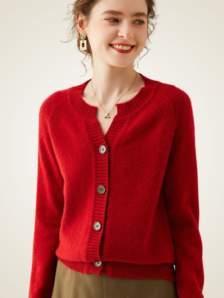 Celestia - Buttoned Cashmere Cardigan
