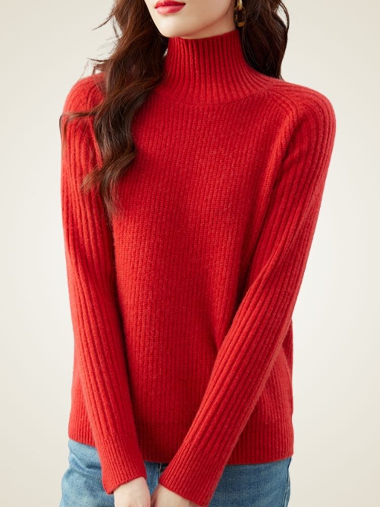 Liora - Ribbed Cashmere Turtleneck