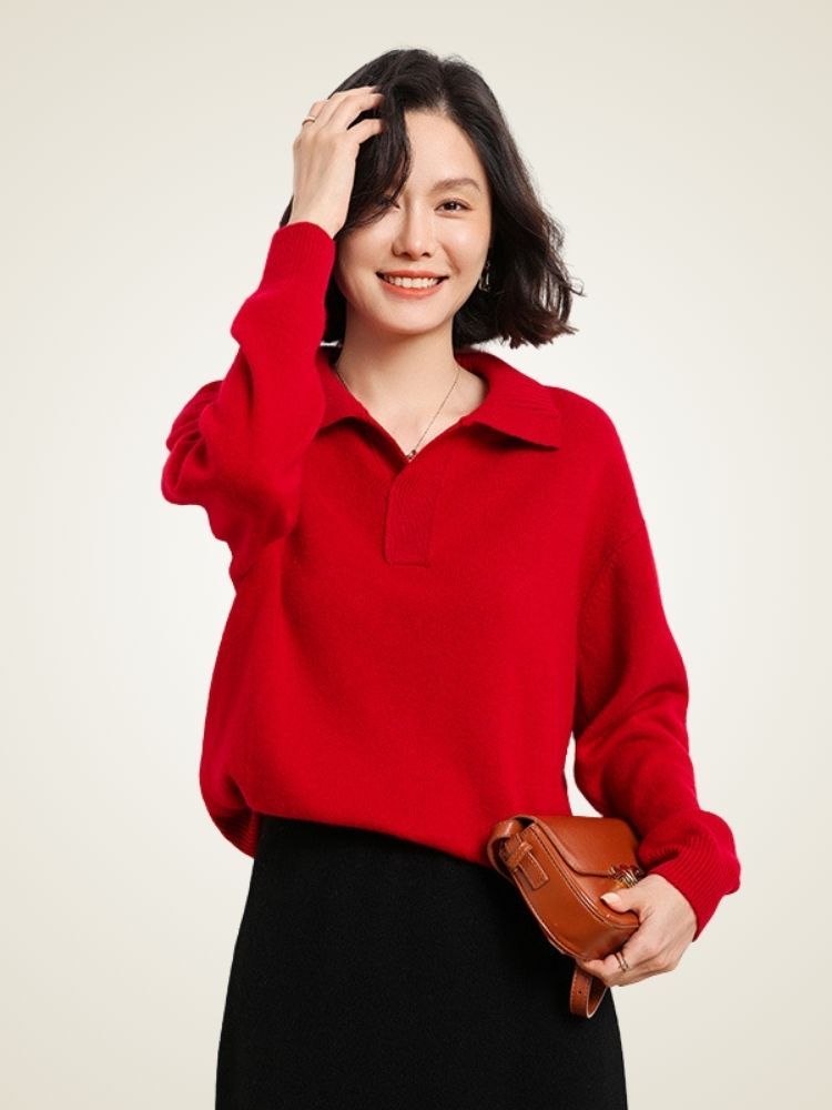 Indessa - Collared Cashmere Pullover