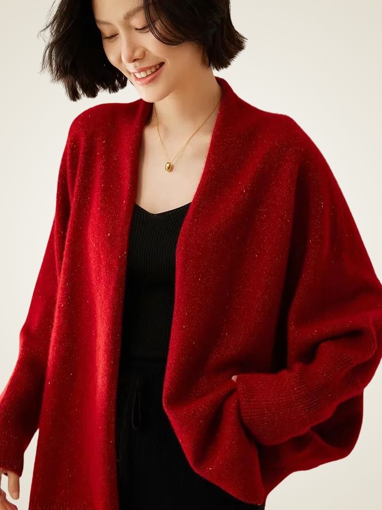 Zoey - Open Front Cashmere Cardigan