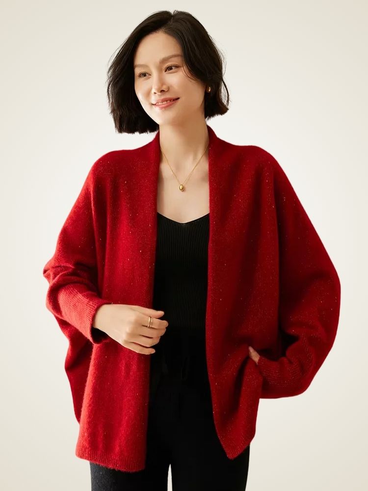 Zoey - Open Front Cashmere Cardigan
