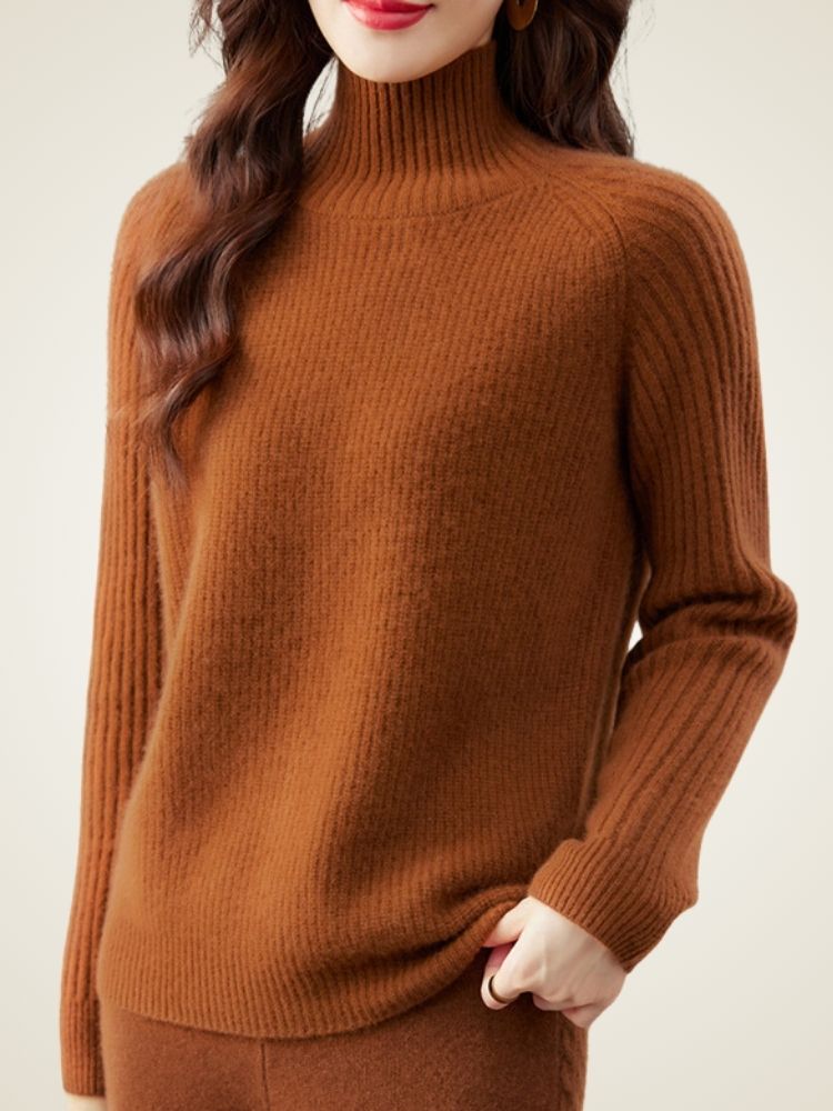 Liora - Ribbed Cashmere Turtleneck