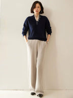 Stella - Double Collar Cashmere Sweater