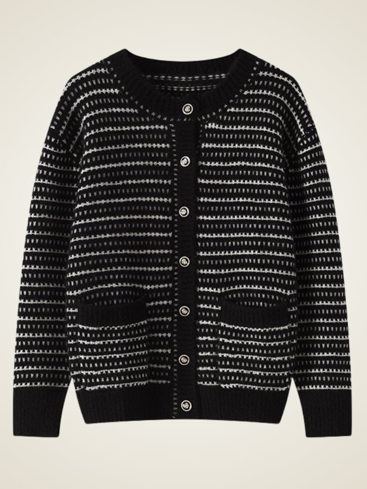 Lirith -  Striped Cashmere Cardigan
