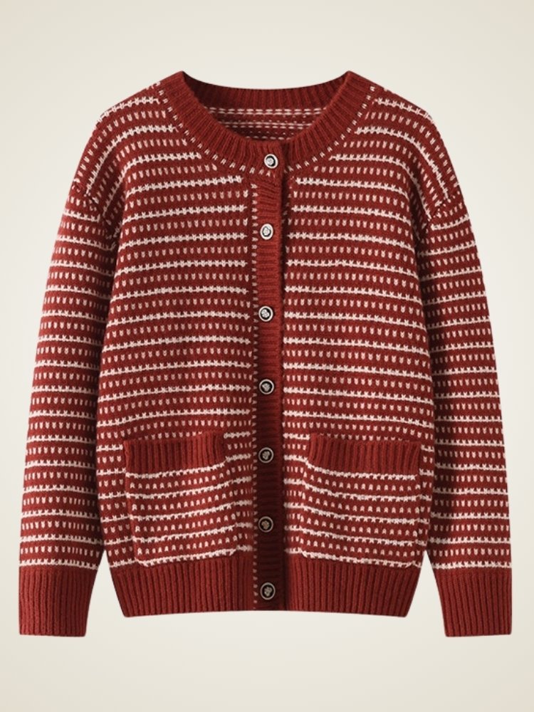 Lirith -  Striped Cashmere Cardigan