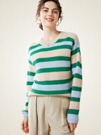 Elyndra - Seaside Stripes Cashmere Sweater