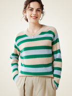 Elyndra - Seaside Stripes Cashmere Sweater