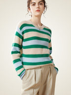 Elyndra - Seaside Stripes Cashmere Sweater