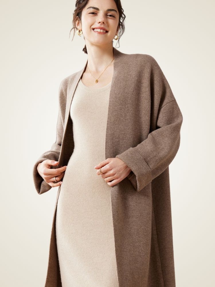 Alix - Open-Front Cashmere Coat