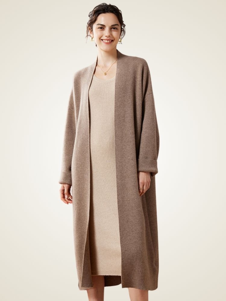 Alix - Open-Front Cashmere Coat