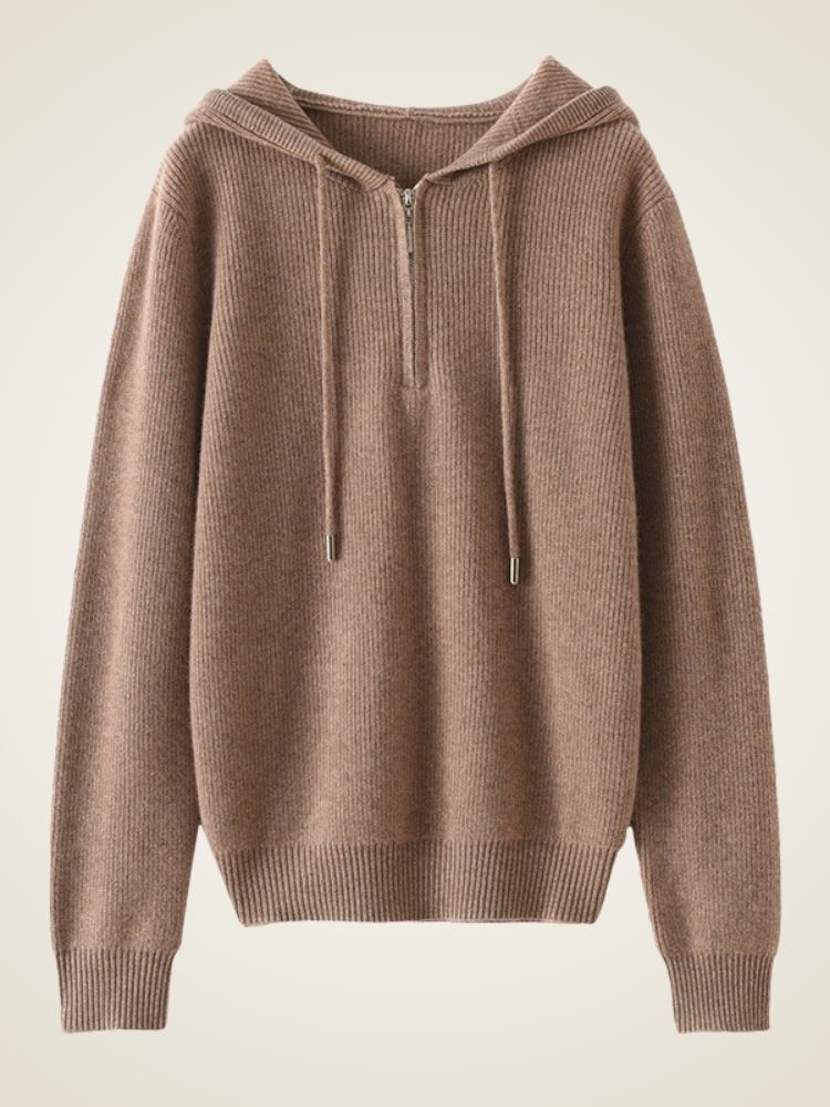 Adelise - Zip-Up Cashmere Hoodie