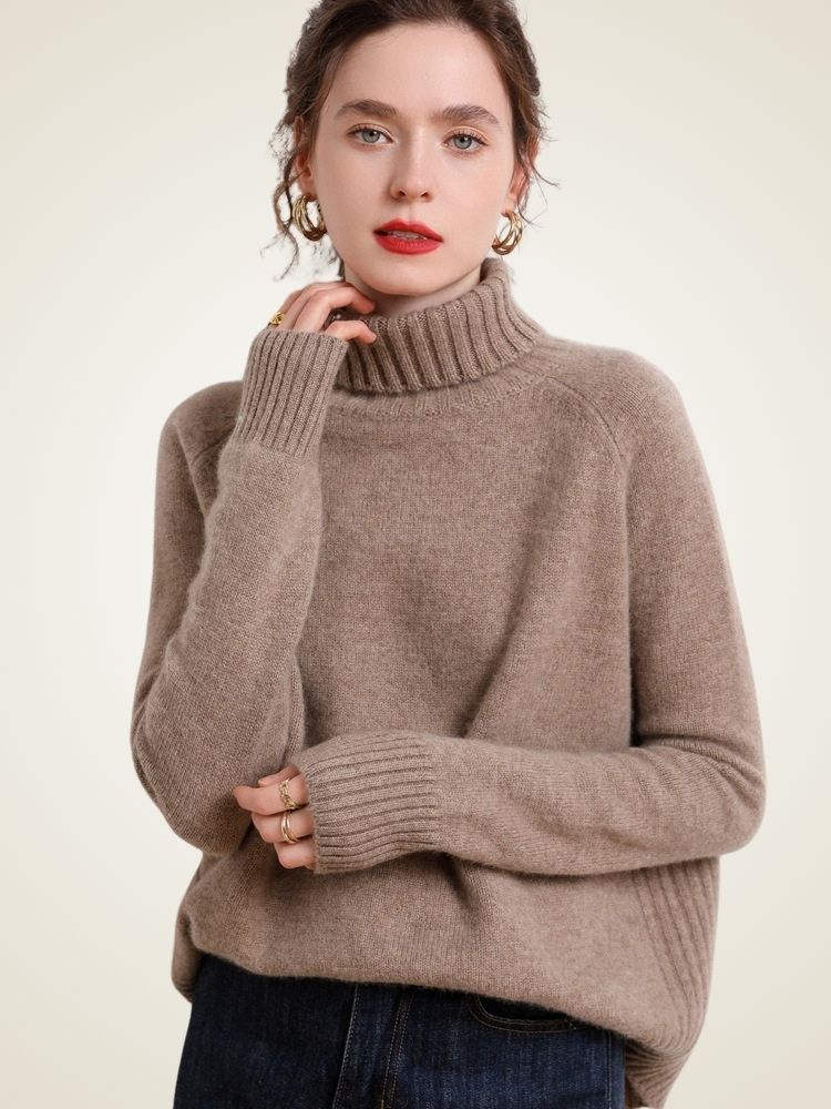 Melina - Ribbed Cashmere Turtleneck