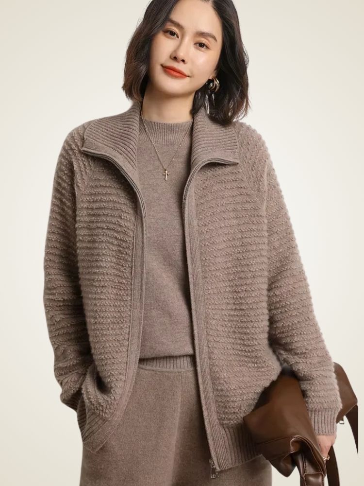 Bailey - Zip Cashmere Cardigan