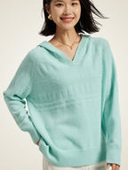Zylia - V-Neck Cashmere Hoodie