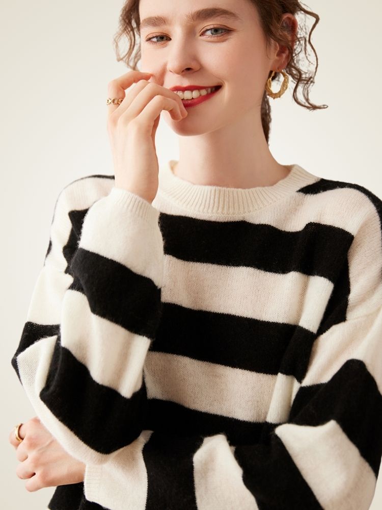 Olaria - Striped Cashmere Crewneck