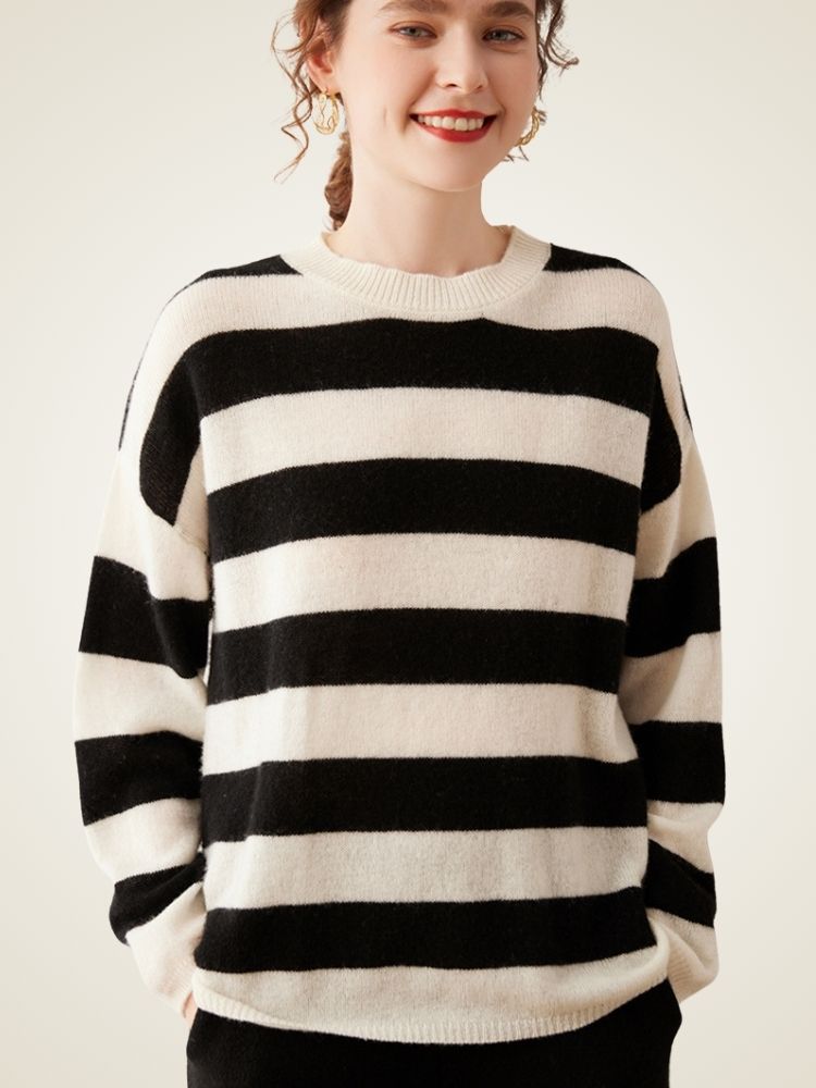 Olaria - Striped Cashmere Crewneck