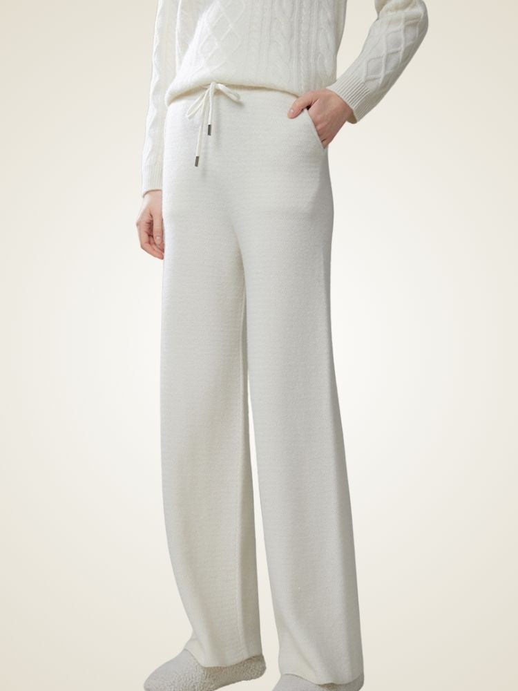 Alandra - Chevron Cashmere Pants