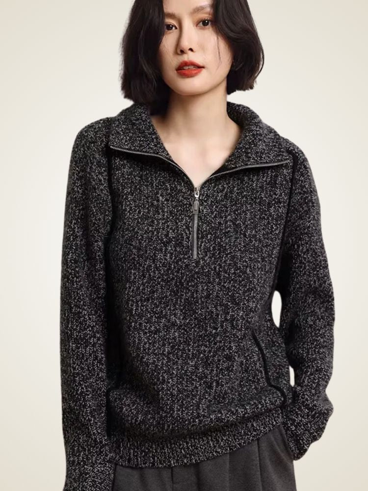 Kate - Half Zip Cashmere Sweater