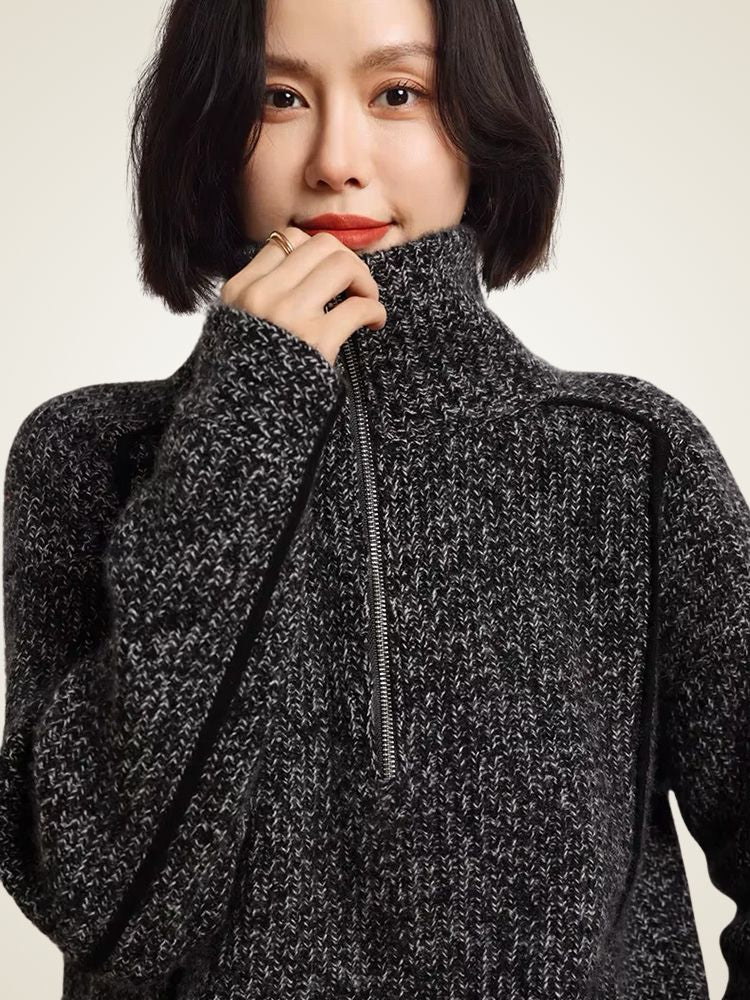 Kate - Half Zip Cashmere Sweater