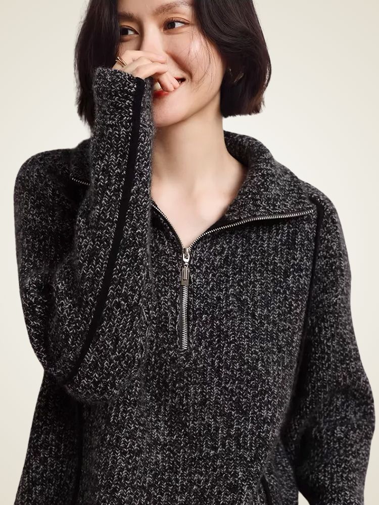 Kate - Half Zip Cashmere Sweater