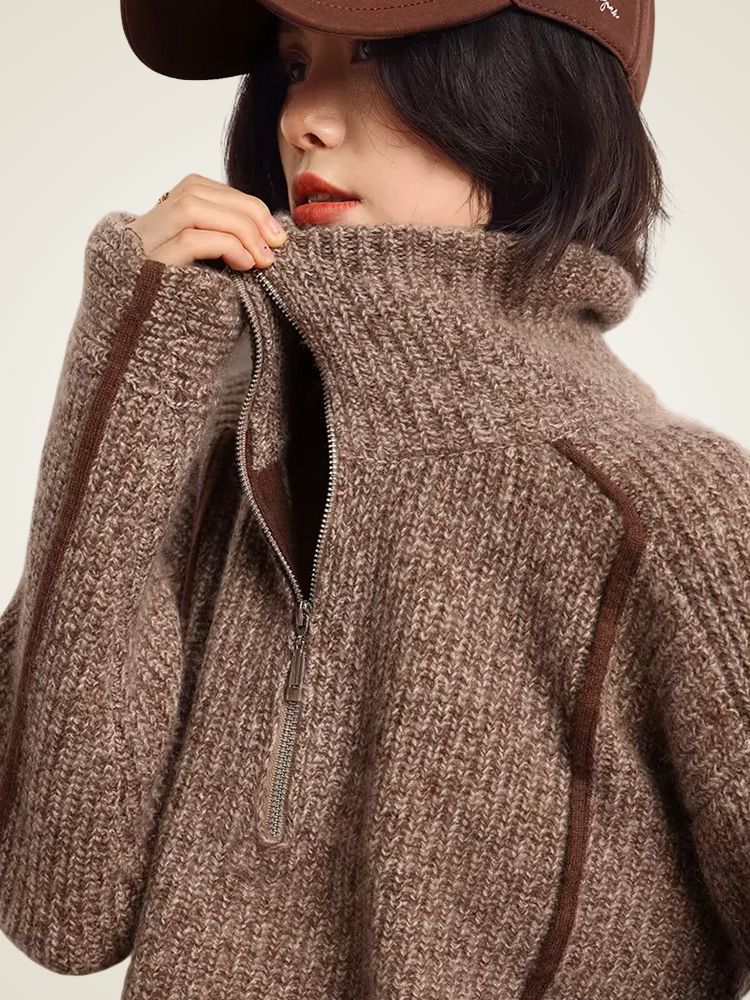 Kate - Half Zip Cashmere Sweater