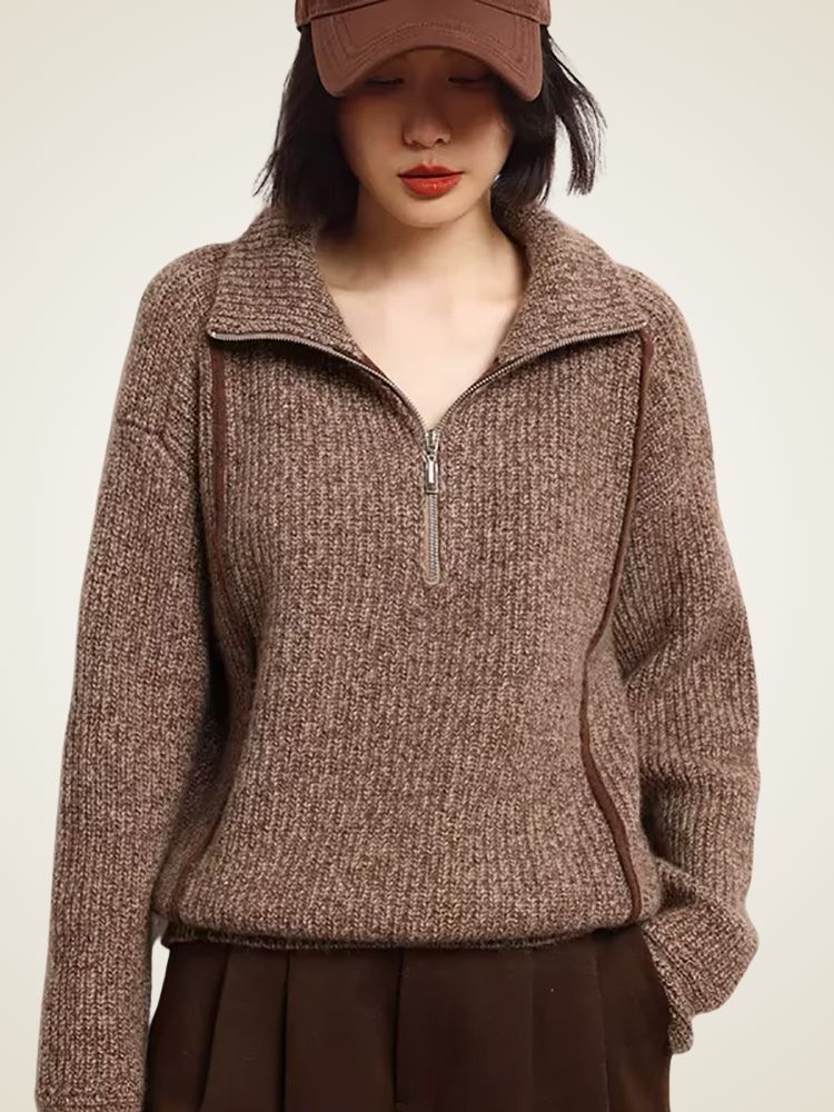 Kate - Half Zip Cashmere Sweater