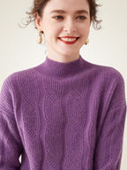 Sophie - Mock Neck Cashmere Sweater
